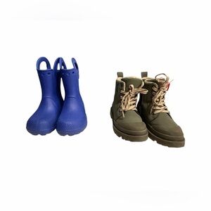 Toddler boys Crocs and snow boots bundle